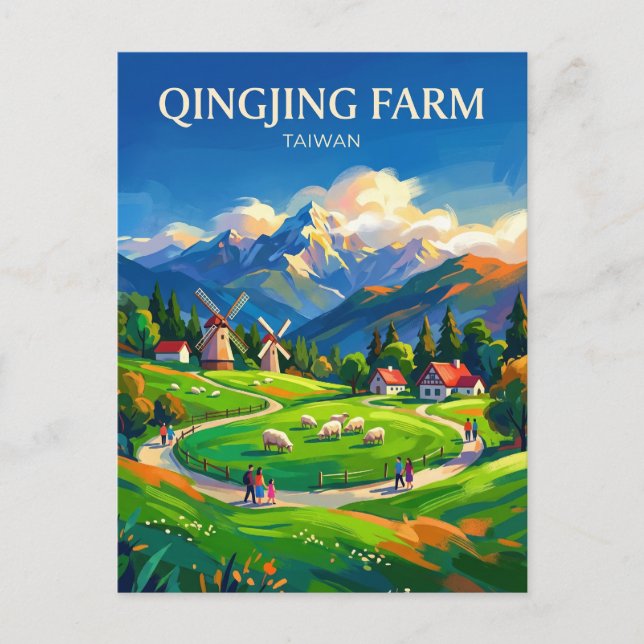 Qingjing Farm Taiwan Postcard (Front)
