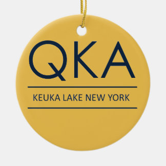 QKA Keuka Lake New York Ceramic Tree Decoration