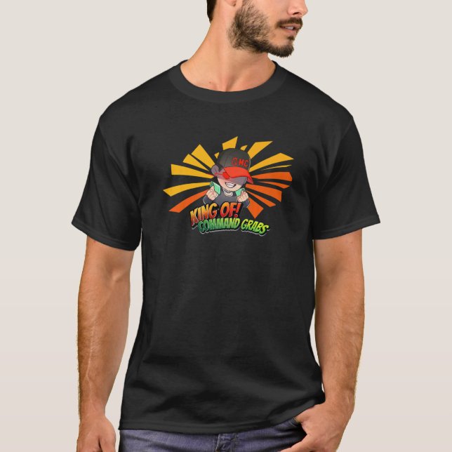 Qmc Gamer King Of Command Grabs   T-Shirt (Front)