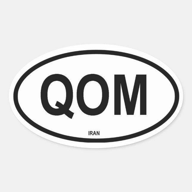 QOM OVAL STICKER (Front)