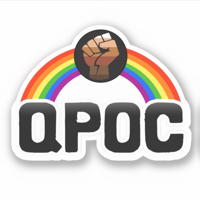 QPOC Progress Pride Sticker (Front)