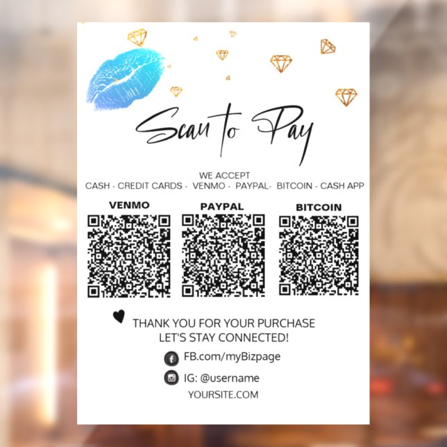 *~* QR 3 PAYMENT Diamonds LIPS Girly Glam (Sheet 2)
