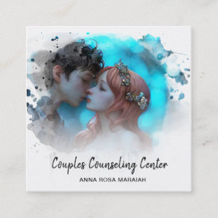 *~* QR Angels Marital Couples Counseling AP55 Square Business Card