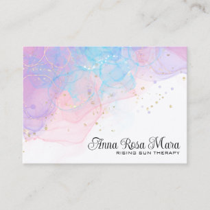 *~* QR  AP46 Elegant Ethereal Magical Glitter Logo Business Card