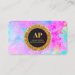 *~ QR  AP93 Neon bOLD Abstract Business Card