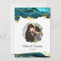 *~* QR AR13 PHOTO RSVP AGATE Wedding