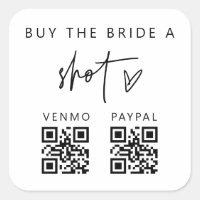 QR Bachelorette Party Scan Stickers Bridal Party