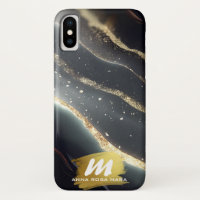 *~* QR Back GOLD veins Marble AP66 Glitter 