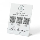 QR Barcode Payment Business Pedestal Sign