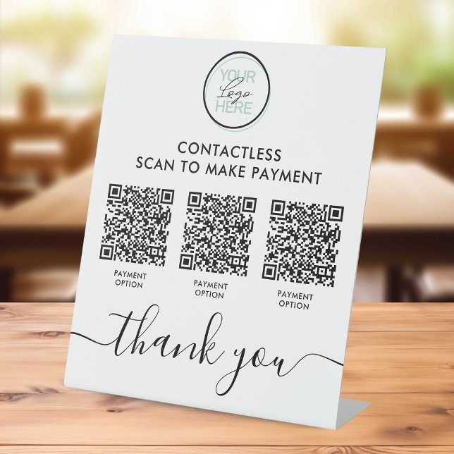 QR Barcode Payment Business Pedestal Sign (Creator Uploaded)