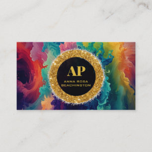 *~ QR BOLD AP93 Vibrant Abstract Business Card