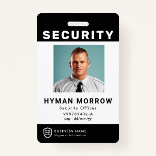 QR Business ID Logo Security Service Employee Ba ID Badge