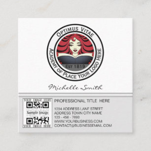 QR Code 2020 Calendar Logo Company Square Business Card