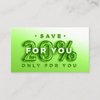 QR CODE 20%OFF DICOUNT PROMOTIONAL LOYALITY