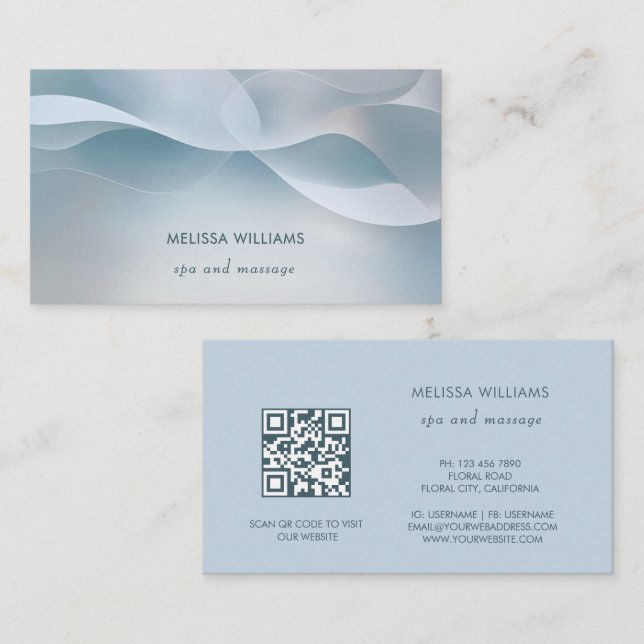 QR Code | Abstract Art Business Card (Front/Back)