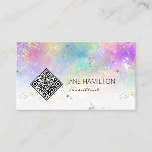 QR Code Abstract Modern Business Card