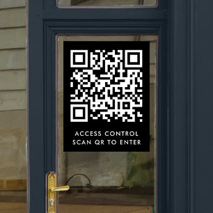 QR Code Access Control   Black Door Lock Entry