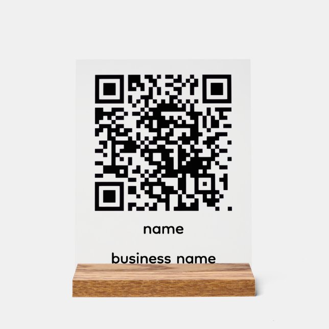 QR Code Acrylic Sign (Front)