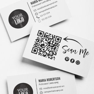 QR Code Add Your Logo Social Media Business Card