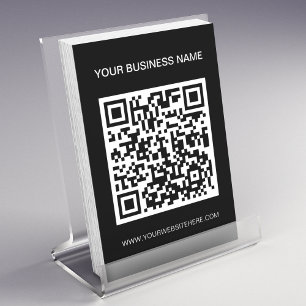 QR Code Advertising Promotional Black Flyer