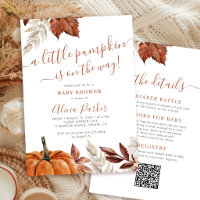 QR code all in one autumn fall baby shower