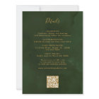 QR Code All In One Tropical Leaves Gold Wedding