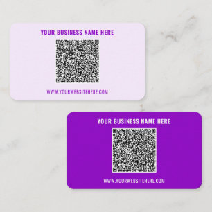QR Code and Custom Text and Colours Business Card
