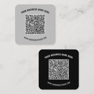 QR Code and Custom Text Business Card Choose Colou