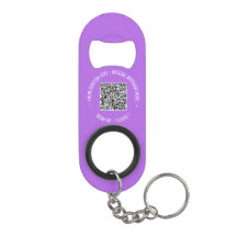 QR Code and Custom Text Keychain Bottle Opener
