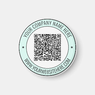 QR Code and Custom Text Magnet Choose Colours