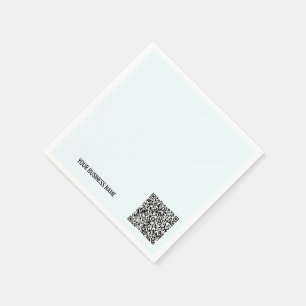 QR Code and Custom Text Napkins - Choose Colours