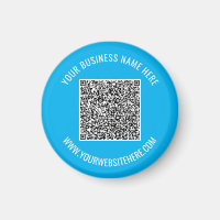 QR Code and Custom Text Professional Magnet