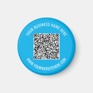 QR Code and Custom Text Professional Magnet