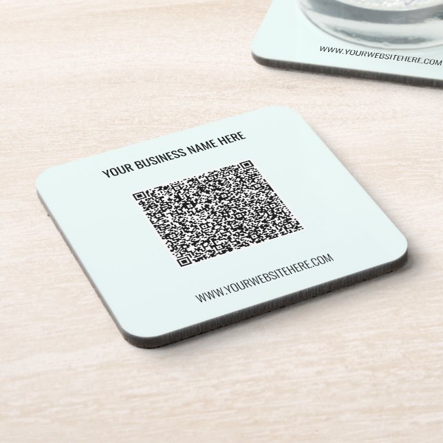 QR Code and Custom Text Professional Personalised  Coaster (Left Side)