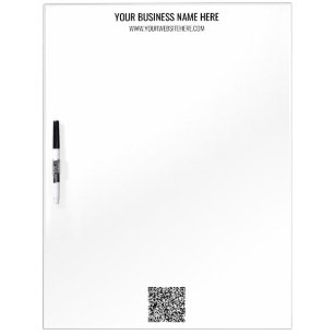 QR Code and Custom Text Professional Personalised Dry Erase Board