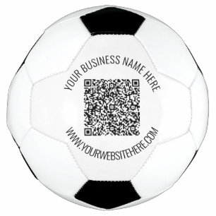 QR Code and Custom Text Professional Personalised Soccer Ball