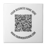 QR Code and Custom Text Professional Personalised  Tile<br><div class="desc">QR Code and Custom Text Professional Personalised Business Name Website Promotional Company Supplies / Gift - Add Your QR Code - Image or Logo / Name - Company / Website or E-mail or Phone - Contact Information / Address or Remove - Resize and Move or Remove / Add Elements -...</div>