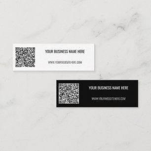 QR Code and Custom Text Promotional Business Card
