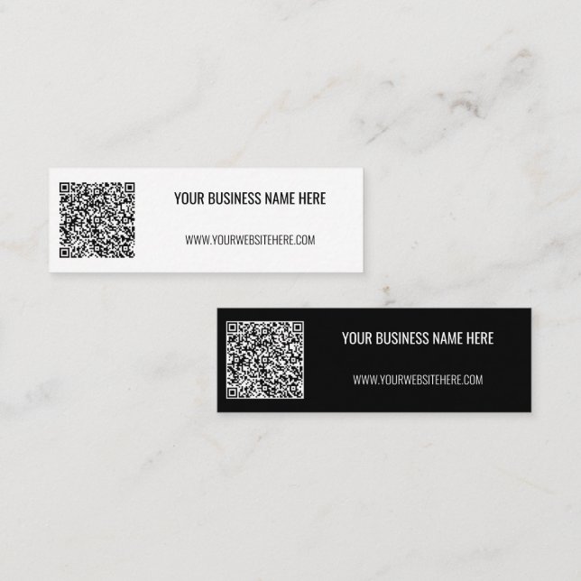 QR Code and Custom Text Promotional Business Card (Front/Back)