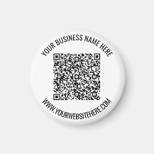 QR Code and Custom Text Promotional Magnet