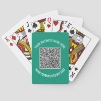 QR Code and Custom Text Promotional Playing Cards
