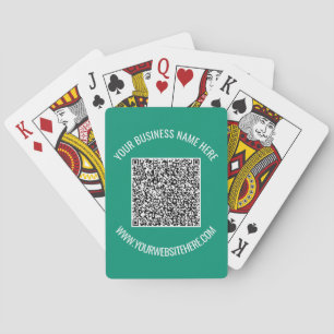 QR Code and Custom Text Promotional Playing Cards