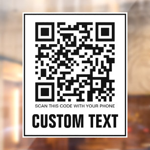 QR code and custom text scan this code