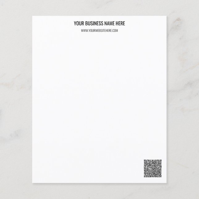 QR Code and Custom Text Stationery (Front)