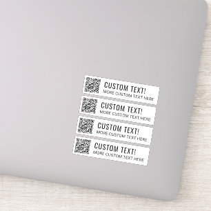 QR code and custom text Sticker
