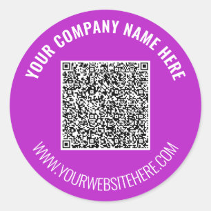 QR Code and Custom Text Sticker Choose Colours