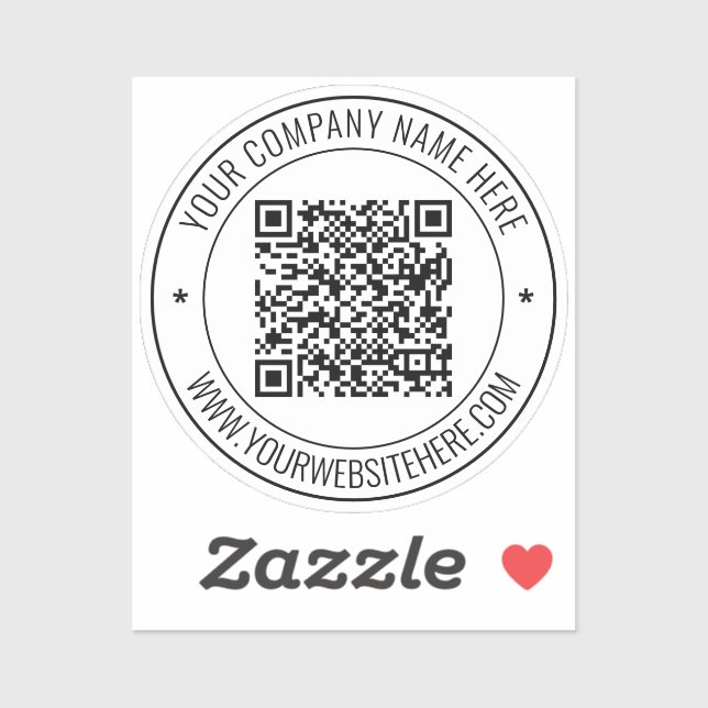 QR Code and Custom Text Your Personalised Sticker (Sheet)