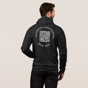 QR Code and Custom Text Your Promotional Hoodie
