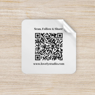 QR code and custom your text stickers