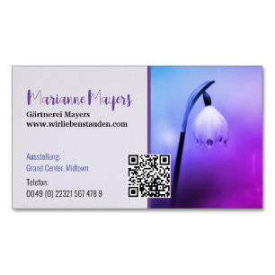QR code and Photography Magnetic Business Card